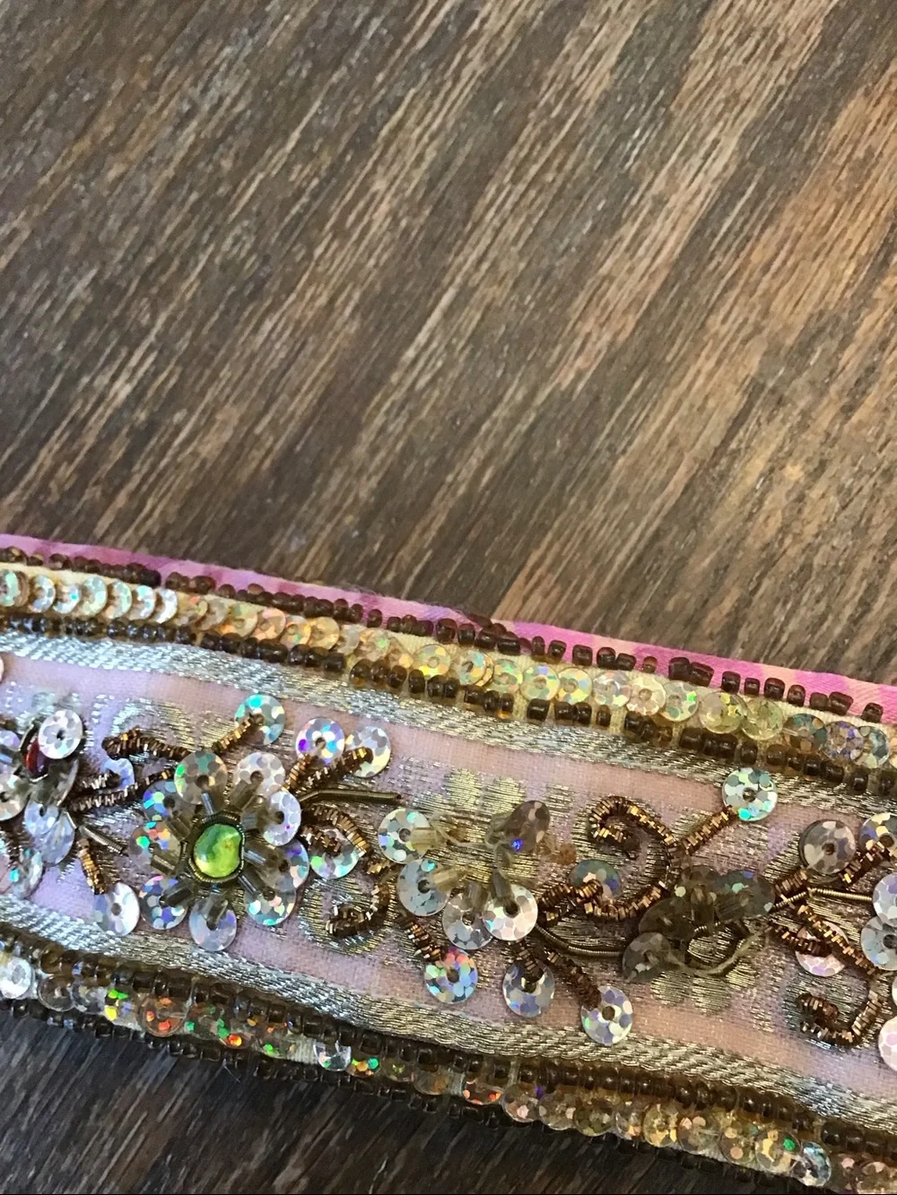 Vintage hand-beaded bohemian statement belt from Ibisco Y2K
